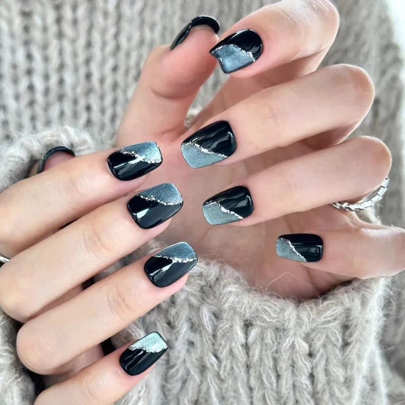 Set of random colour fake nails for home application