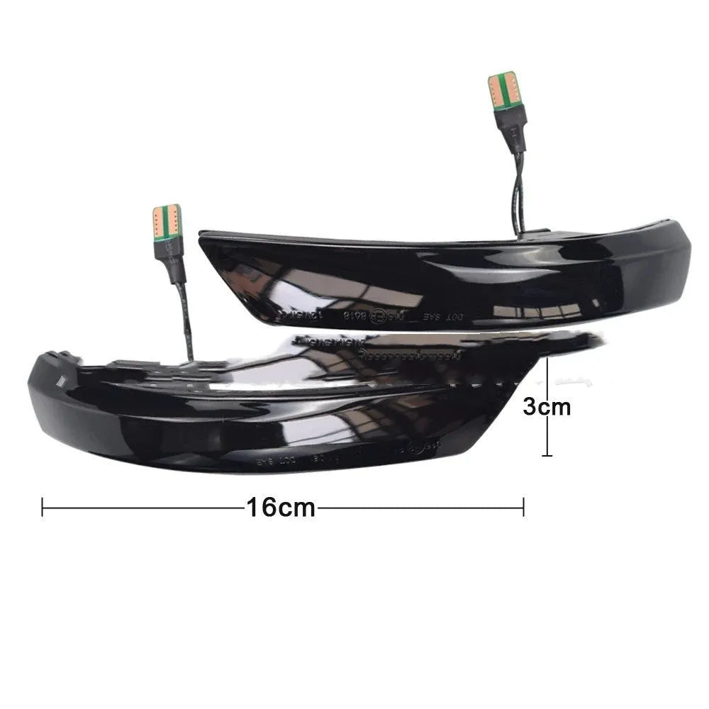 Ford Focus rearview mirror waterfall light in blue and yellow two-tone colours for 2008-2018 models