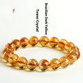 Natural yellow citrine bracelet with Asestelle beads in Brazilian yellow or violent yellow colour options.