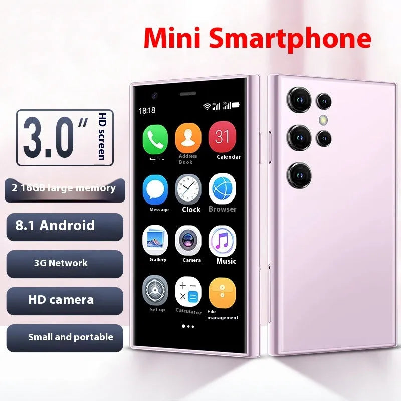 S23PRO XS15 mini Android smartphone in black green pink purple colours with 30cm screen