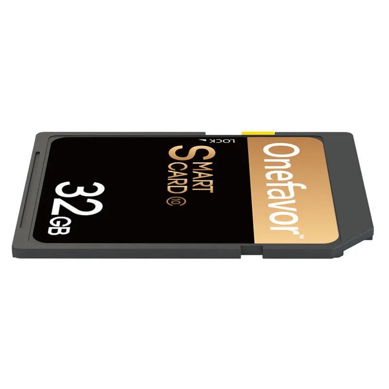 32GB SD to PCMCIA adapter card with stainless steel housing for Mercedes-Benz cars.
