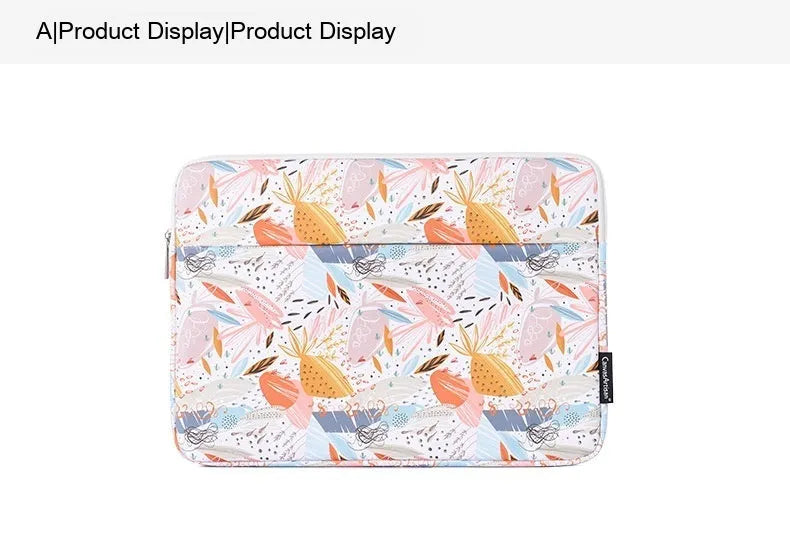 White waterproof PU leather laptop inner bag for 14-inch computers with anti-shock protection