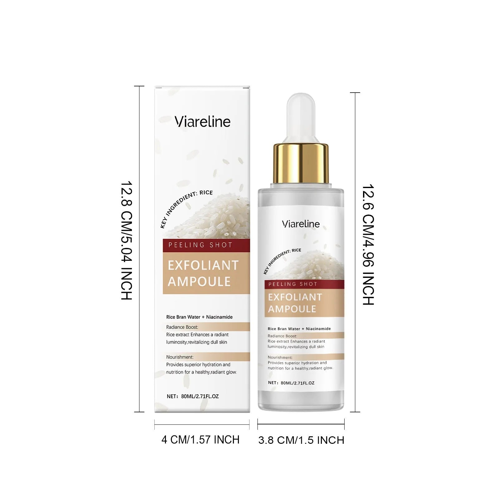 80ml bottle of cleansing and nourishing facial moisturising liquid with salicylic acid and hyaluronic acid.