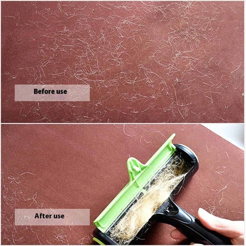 Green automatic pet lint roller for sofa cleaning with two-way operation