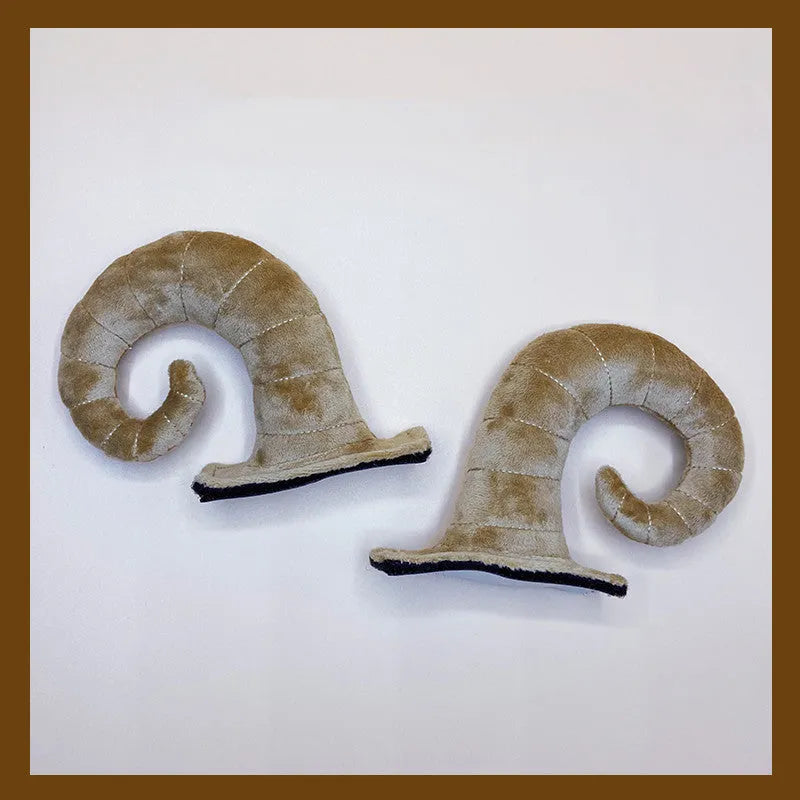 Pair of composite fibre demon horns decorations for motorcycle helmet customisation