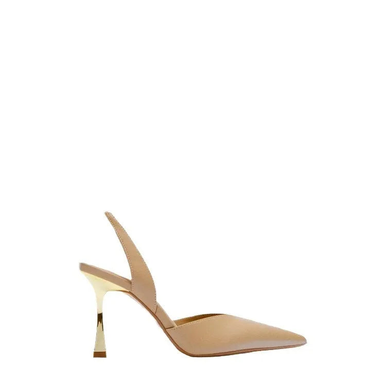 Women's pointed toe high heels in patent leather with Korean style design