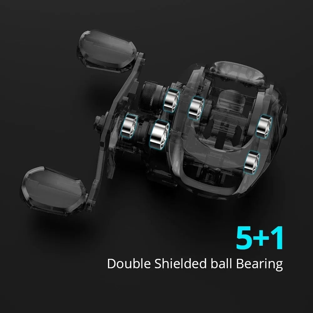 Drip Wheel Lure Fishing Reel kit showing left hand and right hand wheel options