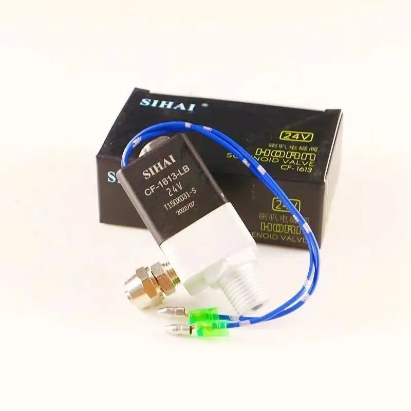 Black dual trumpet super loud 300DB air horn kit for 12V and 24V cars and trucks
