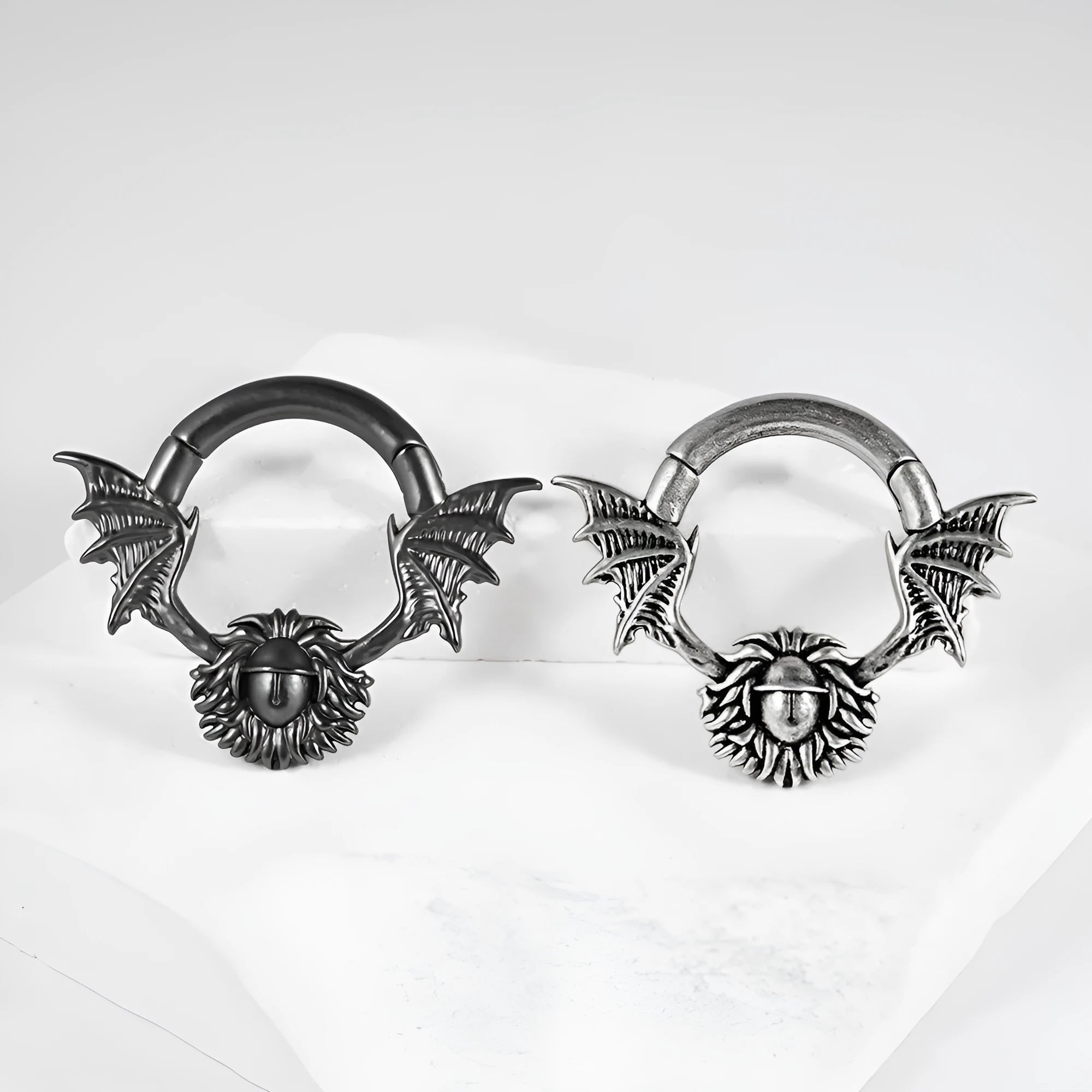 Copper magnetic ear extender earrings with geometric cone and round design in multiple colour styles