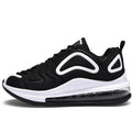 Men's black casual lace-up sneakers with artificial PU upper and thick sole