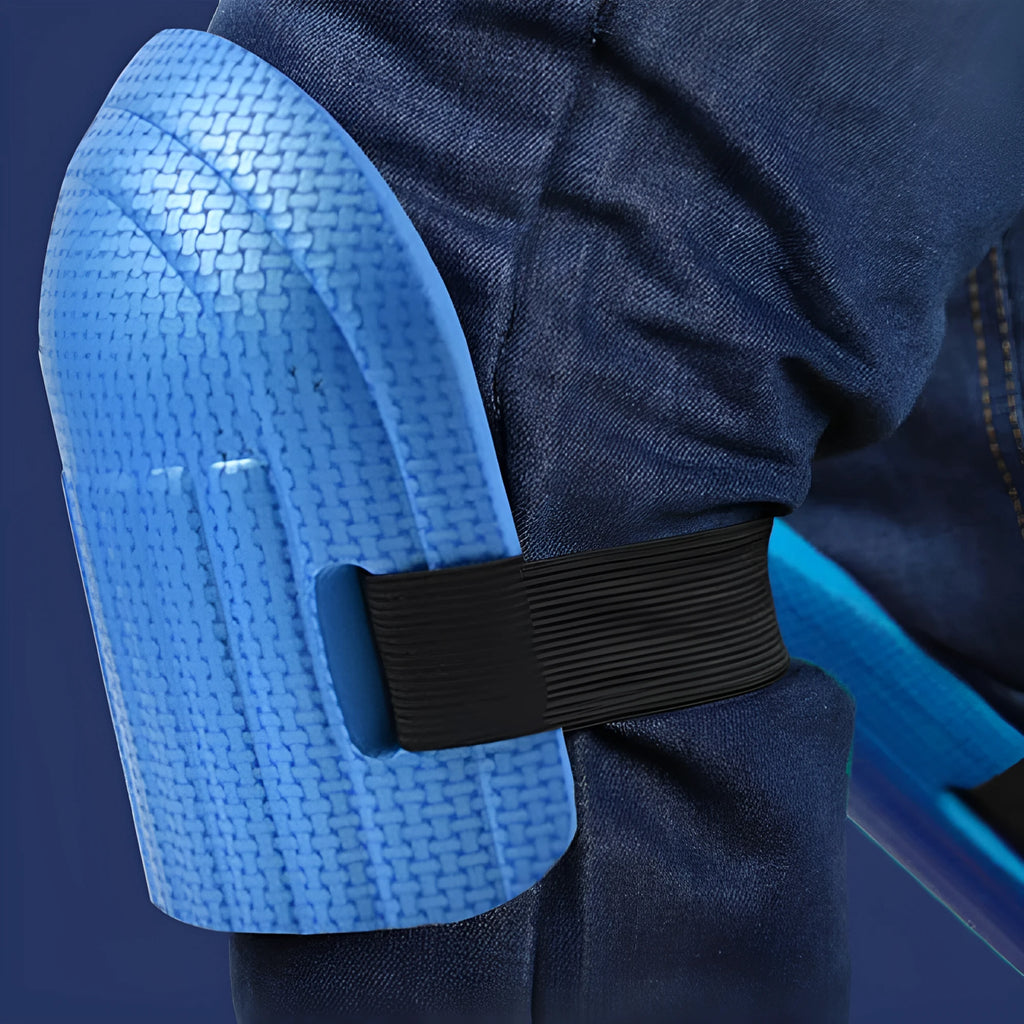 Pair of foam kneepads in four colour options for kneeling work on tile floors and construction sites