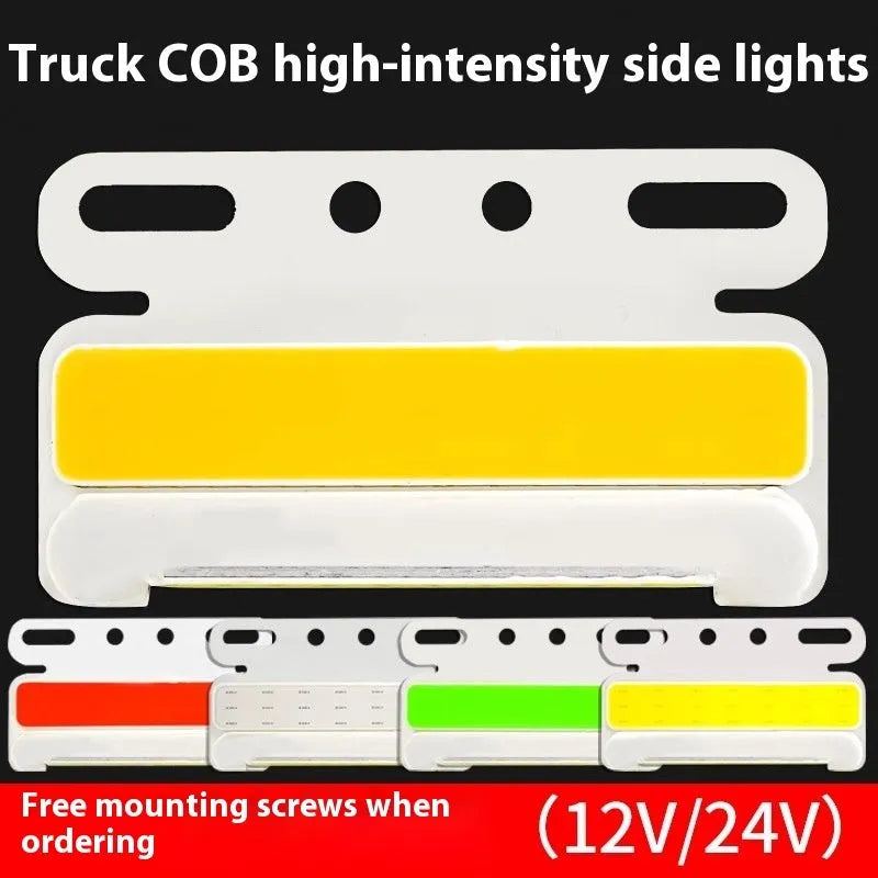 Waterproof aluminium alloy truck LED side marker light in red, yellow, green, blue, or white.