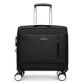 18-inch black Oxford cloth business suitcase with telescopic handle and universal wheels
