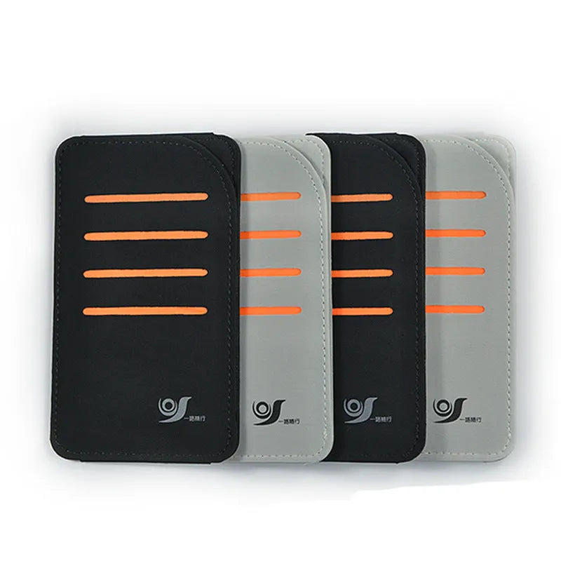 Car sun visor shading panel set showing four rigid panels and a vehicle-mounted storage bag in grey or black
