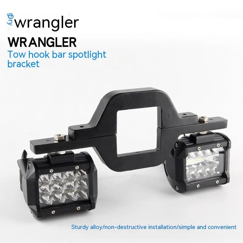 Black aluminium alloy LED reverse light bracket for Wrangler Jeep off-road vehicles