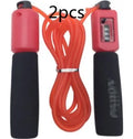 Adjustable 3m fitness skipping rope with sponge-grip handles in multiple colours