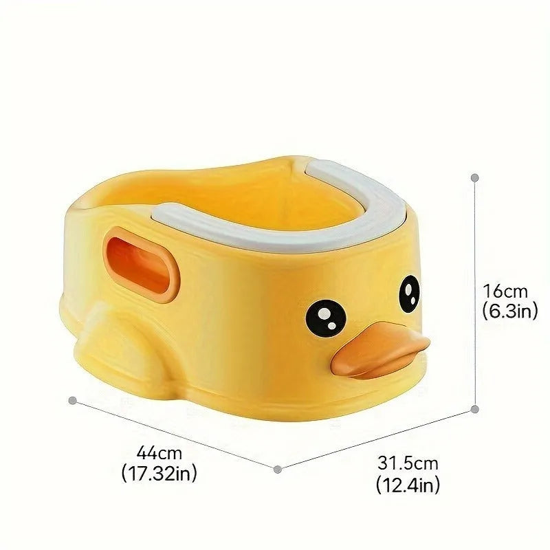 Blue PVC bathtub shaped like a duck for washing small to medium dogs and cats.