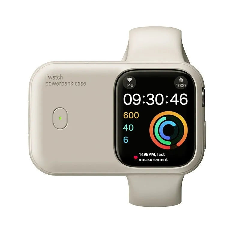 Apple Watch portable charging case with wireless power bank functionality in multiple colour options