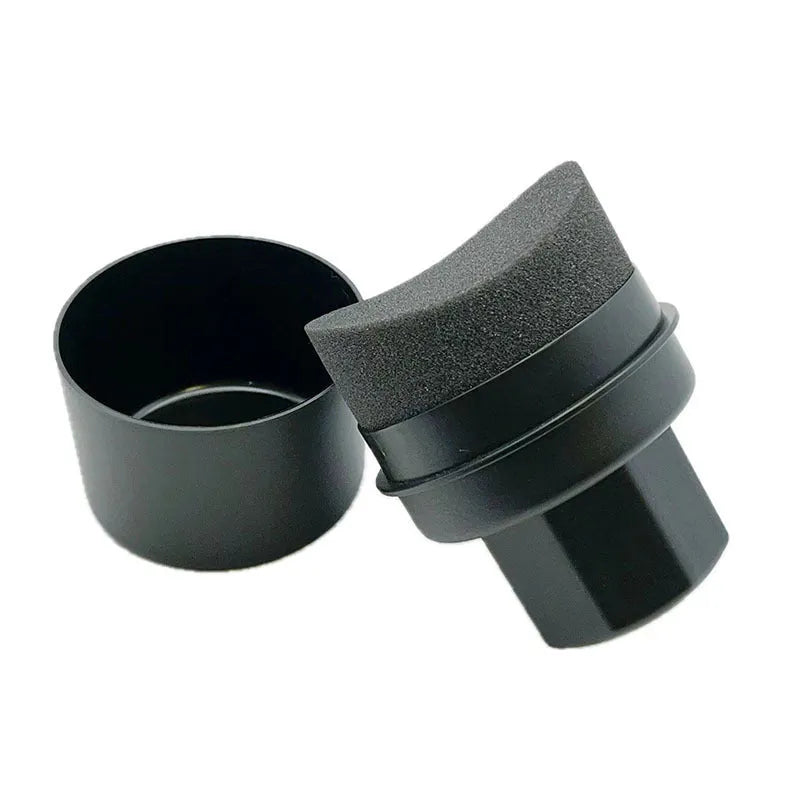 Car tyre polishing sponge brush with PP handle and high-density sponge in red curved hardened configuration