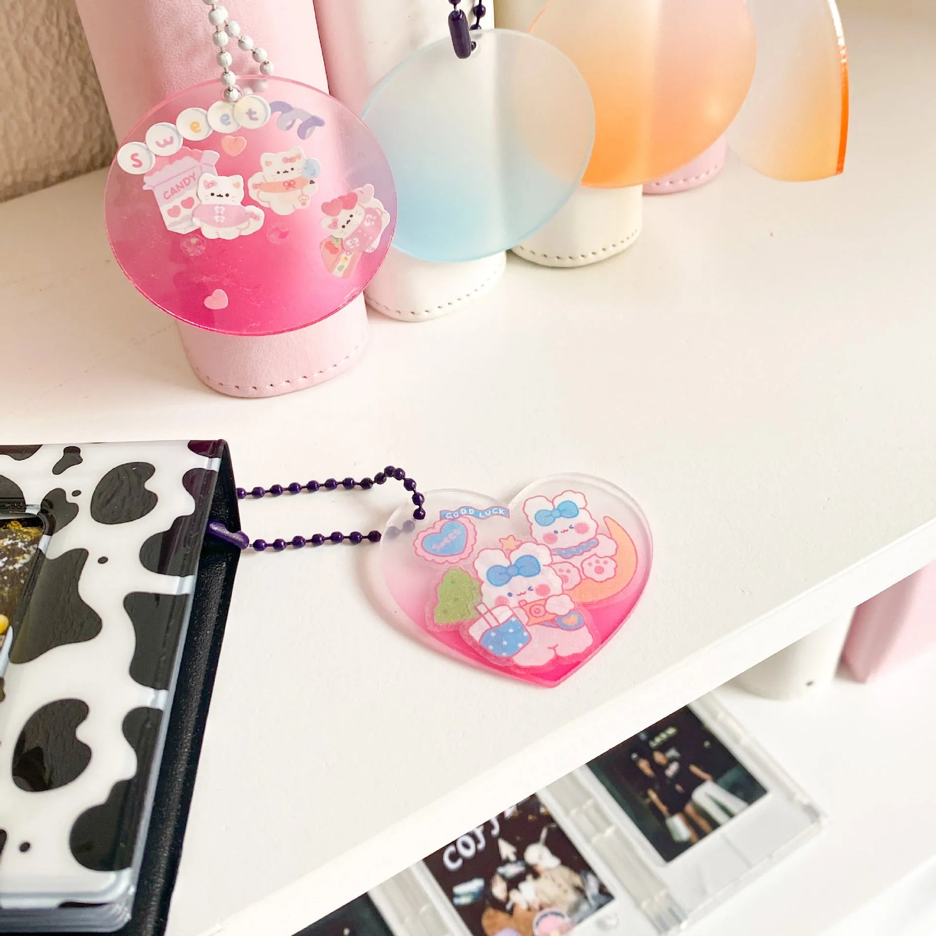 A sheet of colourful cartoon-design PVC waterproof stickers for decorating notebooks and planners.
