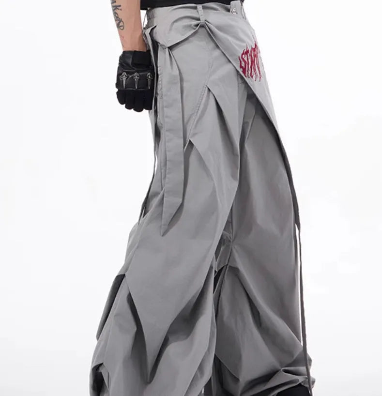 Boys' wide-leg function pants in refined Korean style with solid colour options