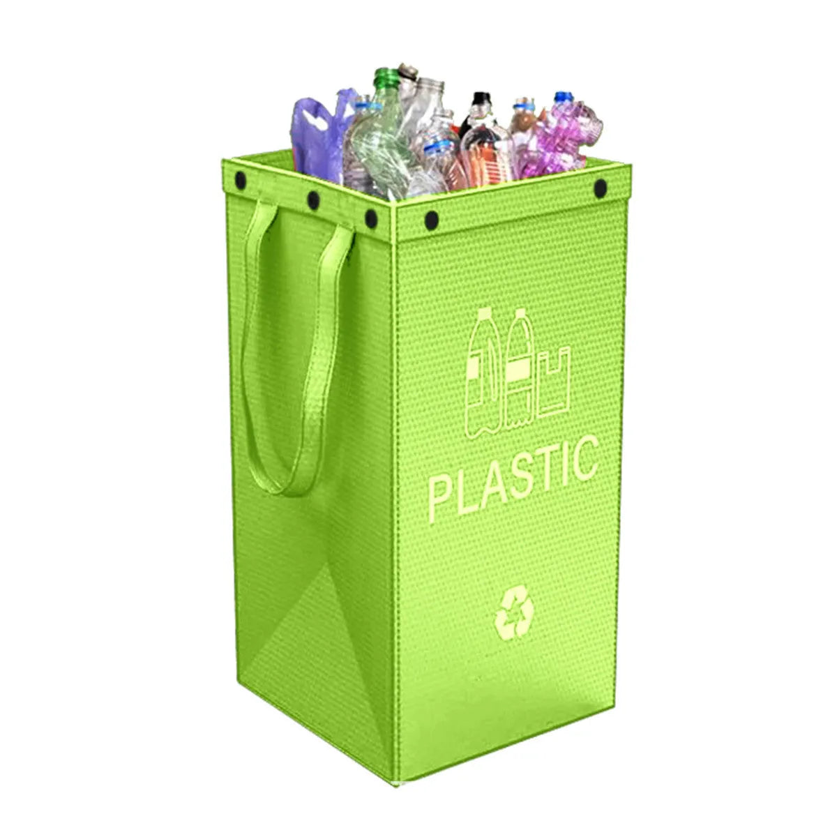 Blue foldable 40L handbag garbage bin for household waste classification and storage.