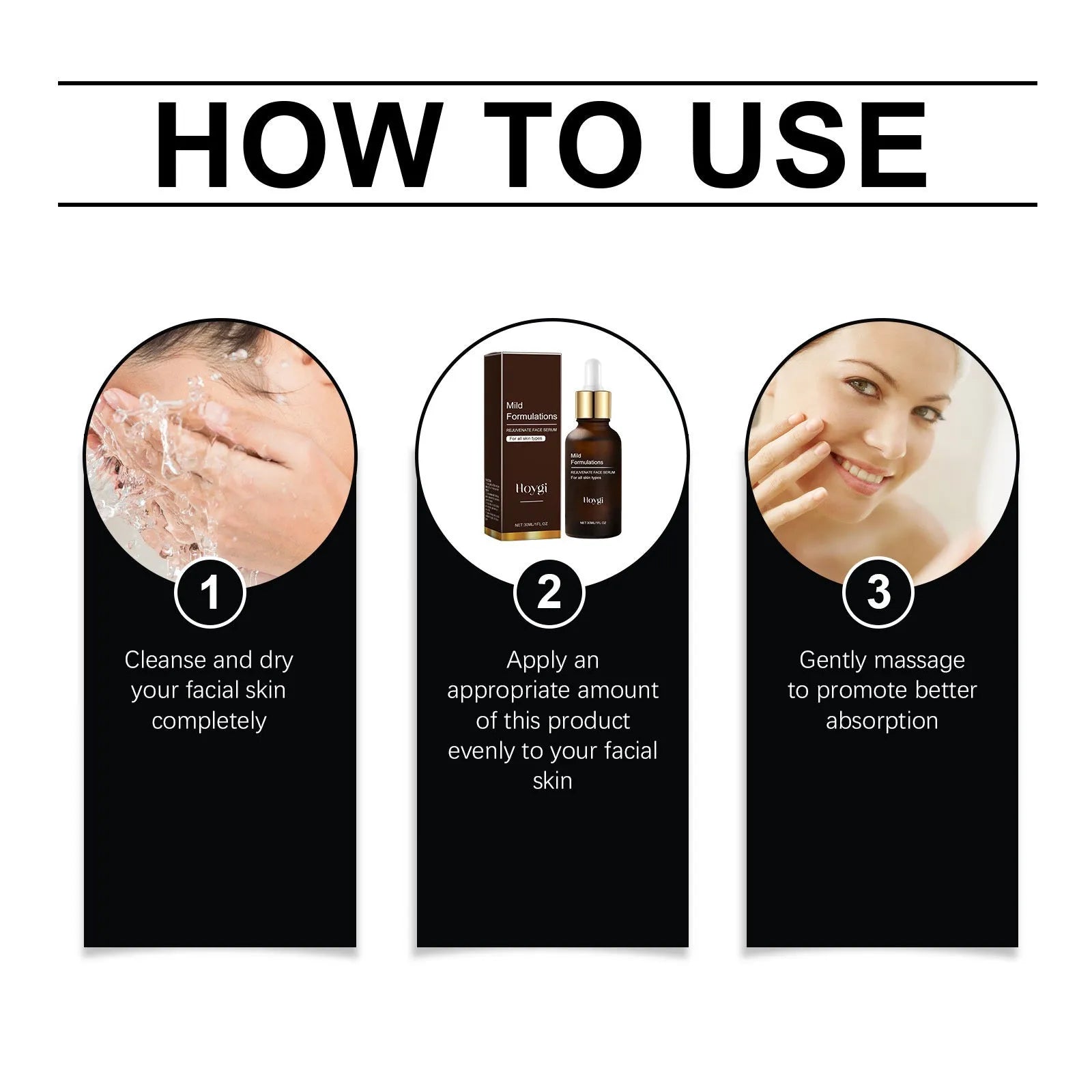 30ml facial skincare essence bottle with hyaluronic acid and arbutin, 2.8cm compact size