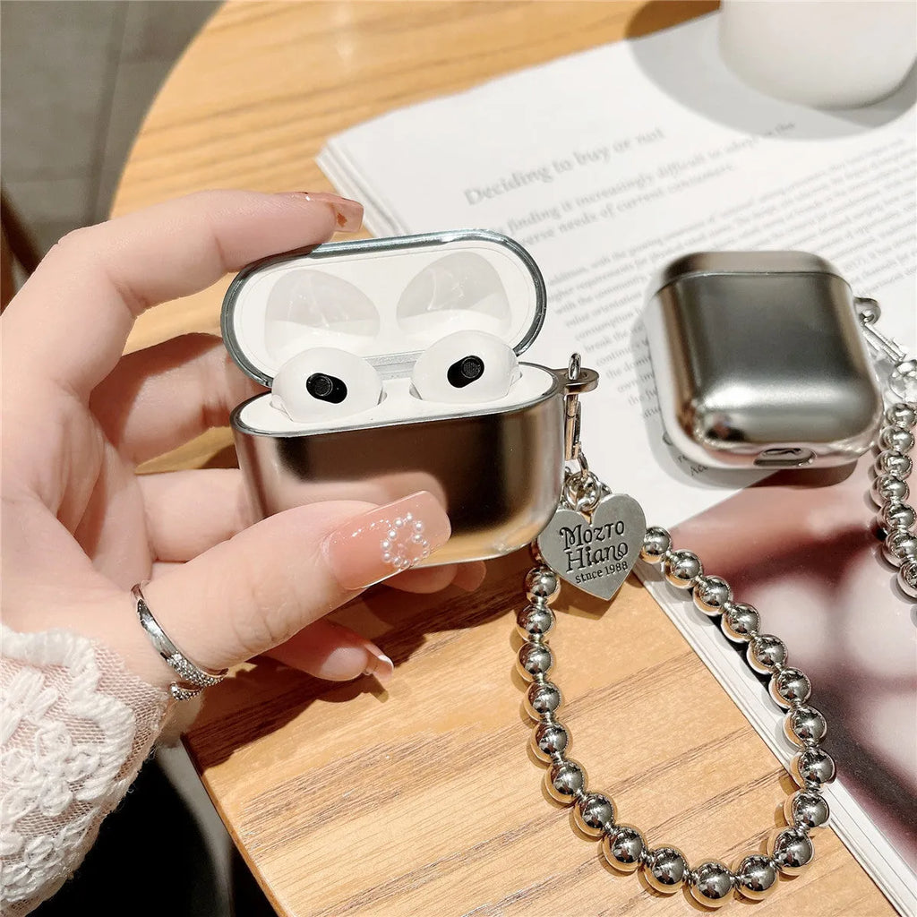 Matte plating TPU protective case for AirPods showing universal design with electroplated finish