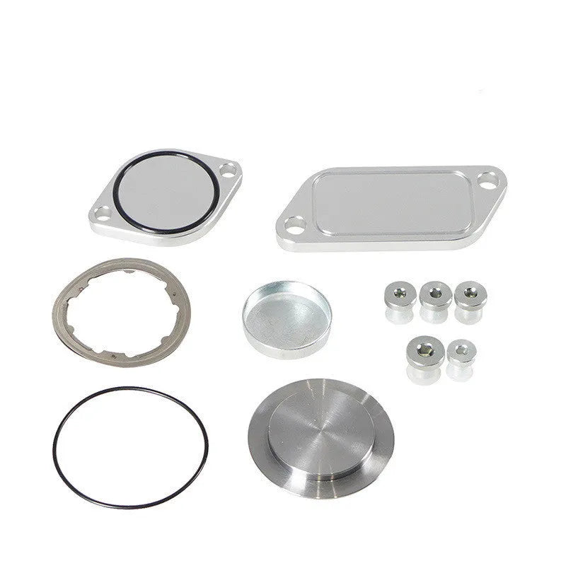 Silver aluminium alloy cooler exhaust gas recirculation plug valve cover for cars
