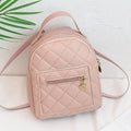 Korean style embroidered hard shell backpack for girls in black, pink, or white.