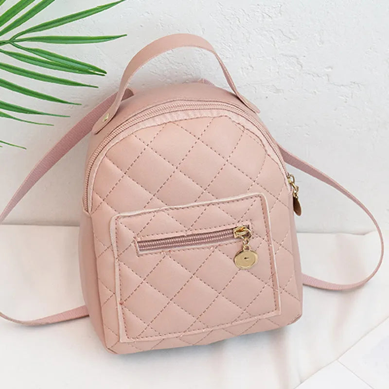 Korean style embroidered hard shell backpack for girls in black, pink, or white.
