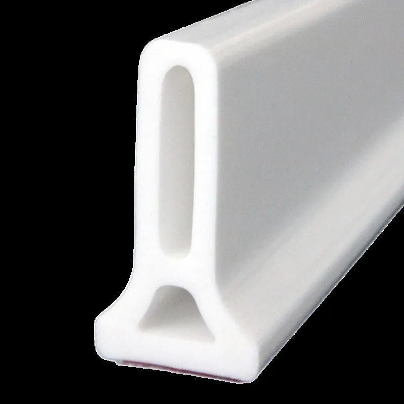 Flexible silicone bathroom water blocking strip for shower and toilet water separation in black colour