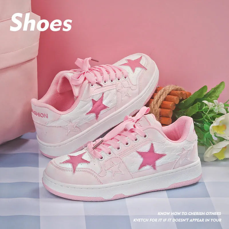 Denim skateboard shoes with rubber soles in black, green, or pink colours with front lace-up design