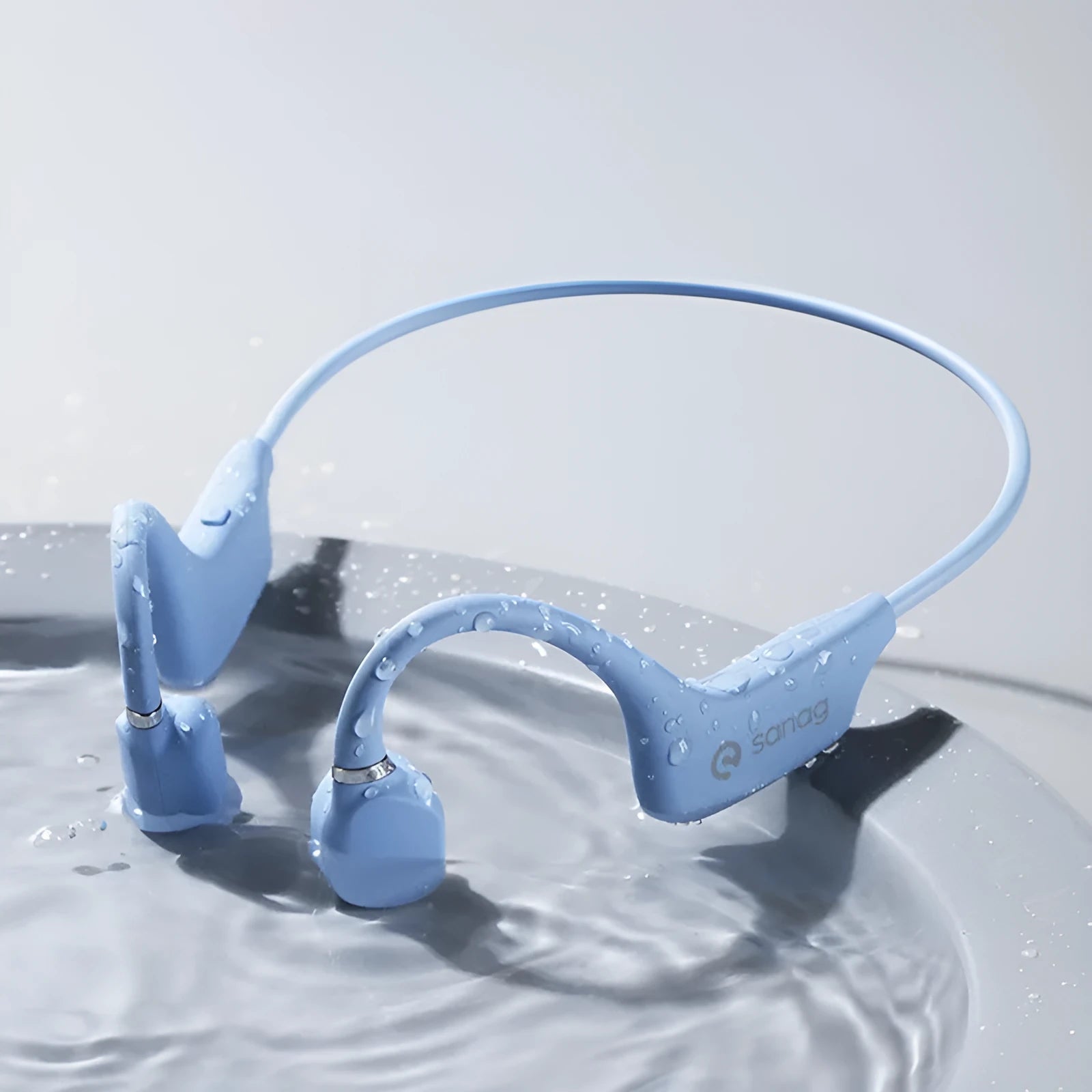 Bone conduction Bluetooth sports headphones in six colours with wireless neckband design