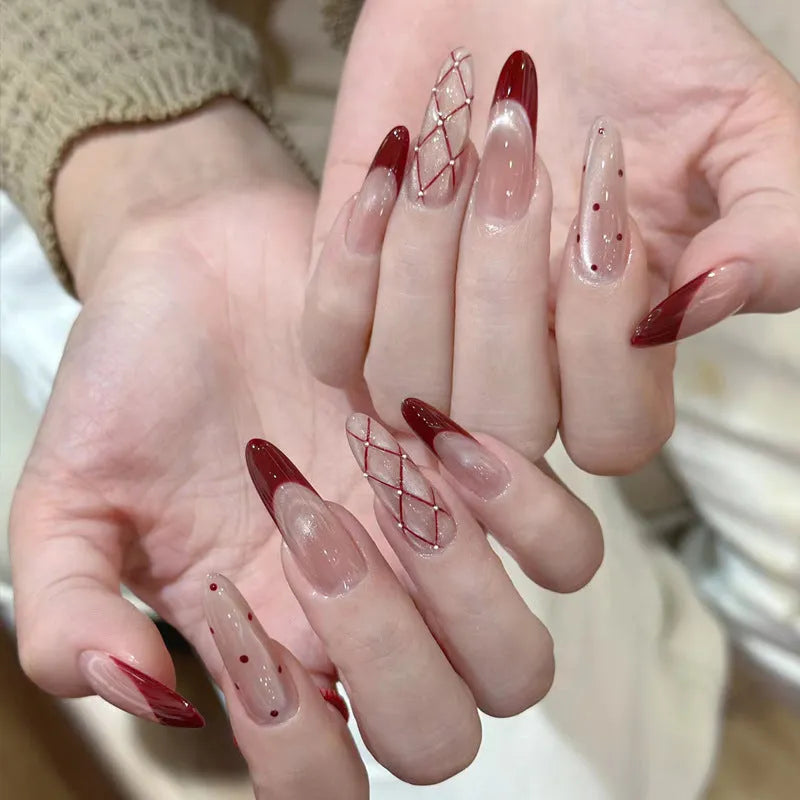 Set of random colour fake nails for home application