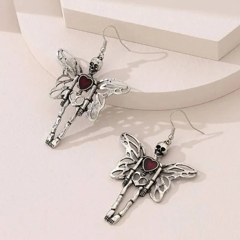 Halloween skeleton earrings alloy skull drop earrings exaggerated style women colour ER23Y0679