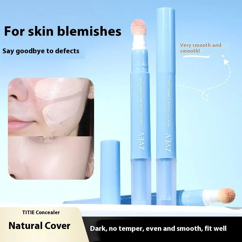 Concealer cream with sponge brush head applicator in three shade options