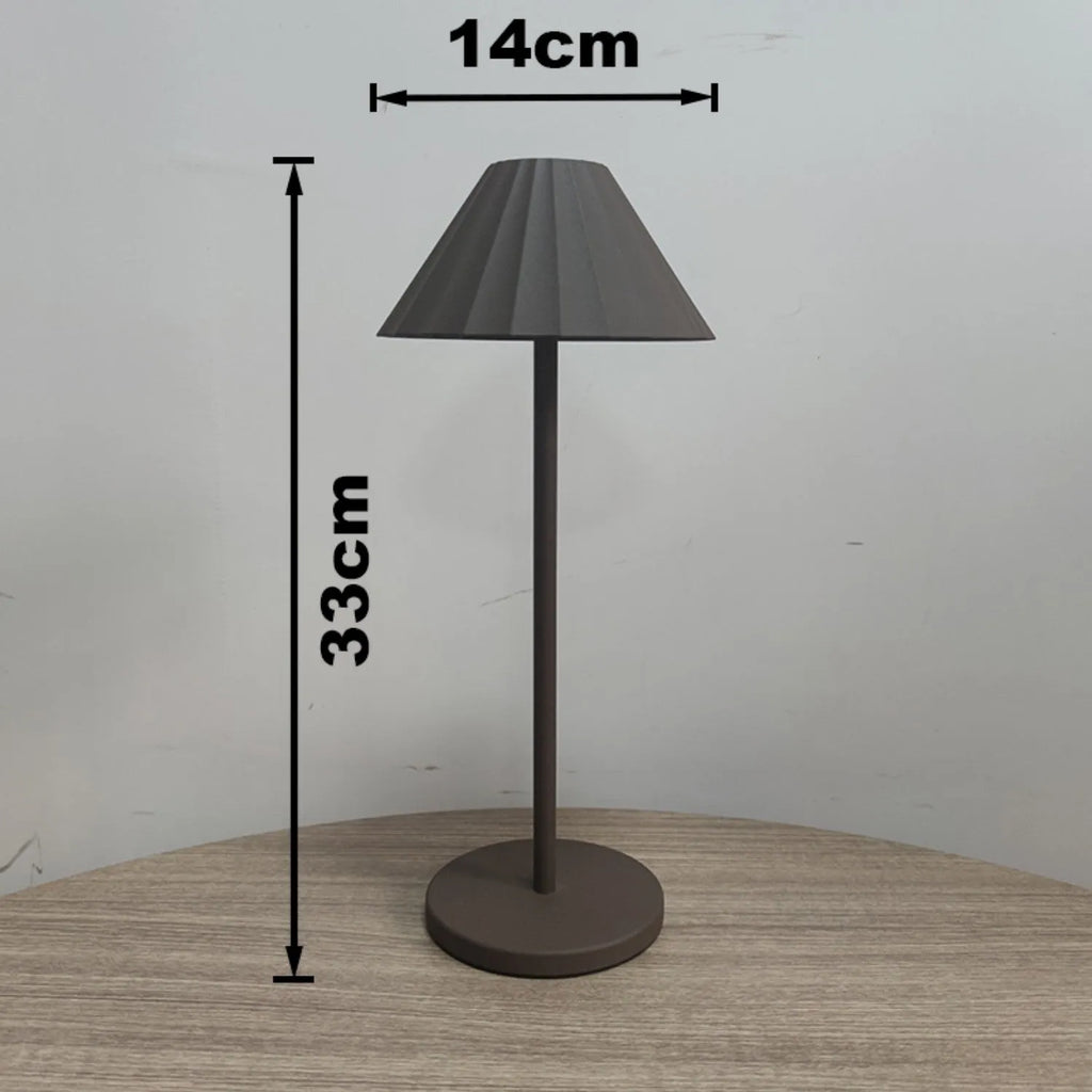 Alloy desk lamp in chosen colour with touch dimming switch and USB-C port