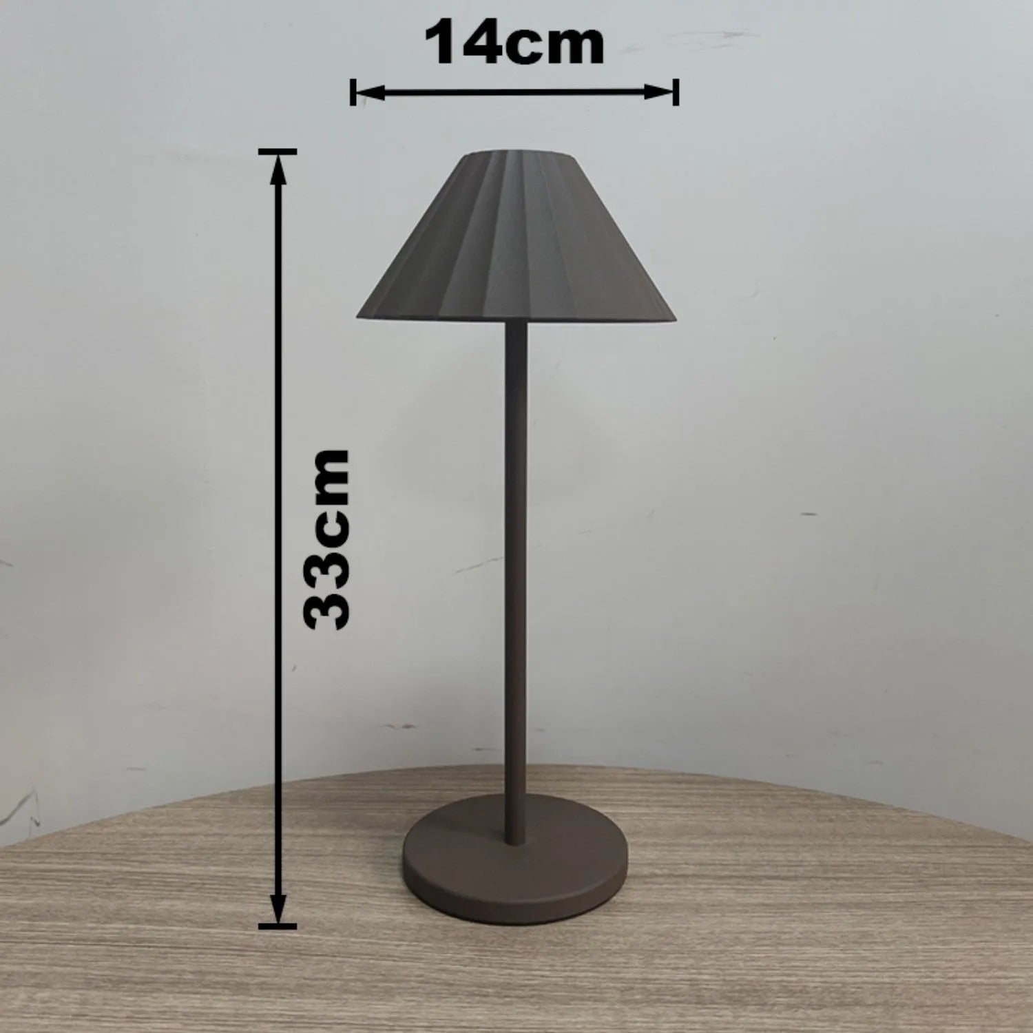 Alloy desk lamp in chosen colour with touch dimming switch and USB-C port