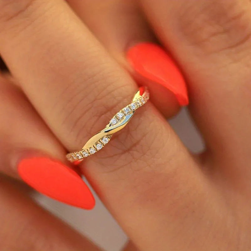 Silver cross fashion ring ornament for women gold silver alloy electroplated finish