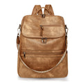Retro college students backpack with curved shoulder straps in six colour options including black, blue, and yellow apricot