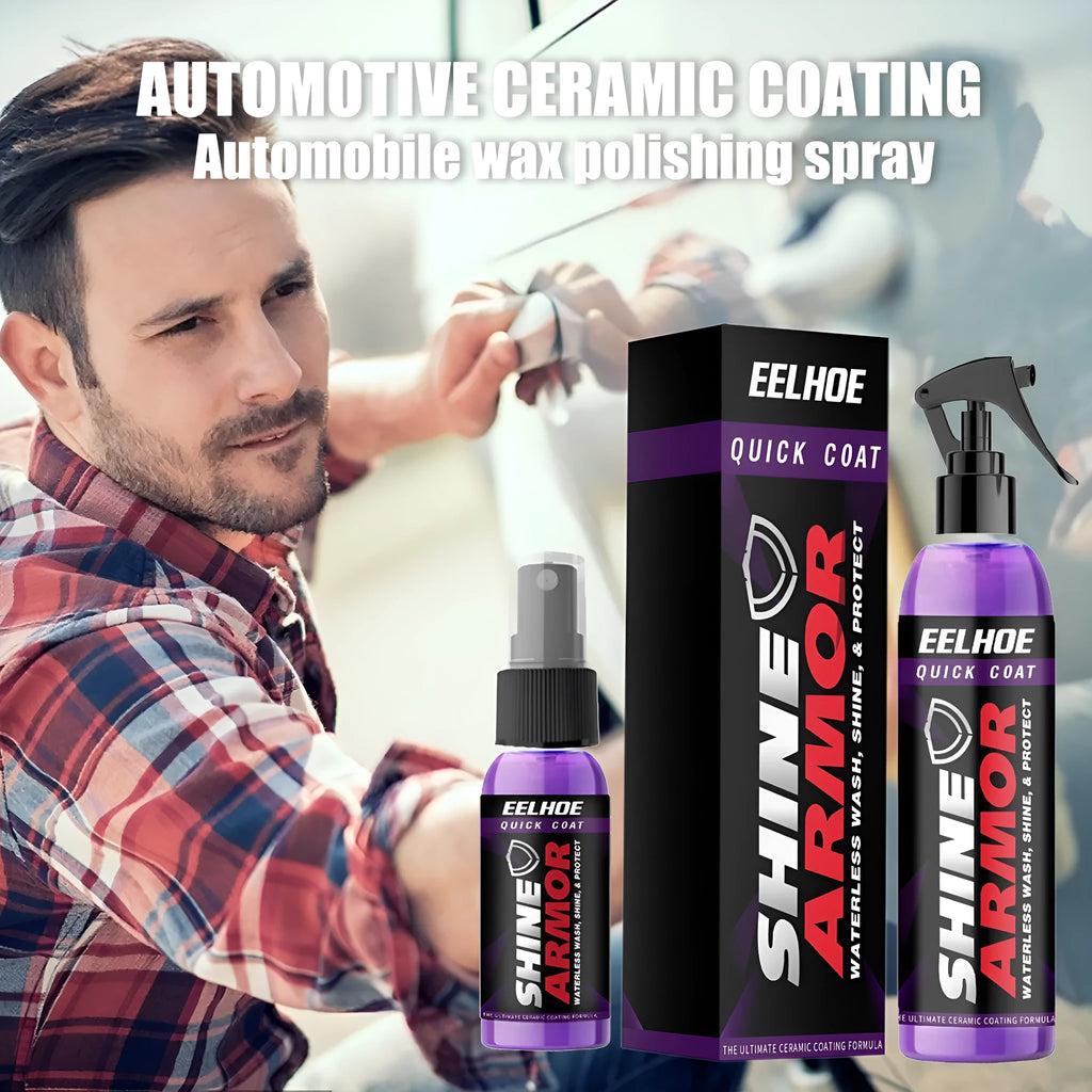 Purple automotive nano coating spray bottle for car paint maintenance