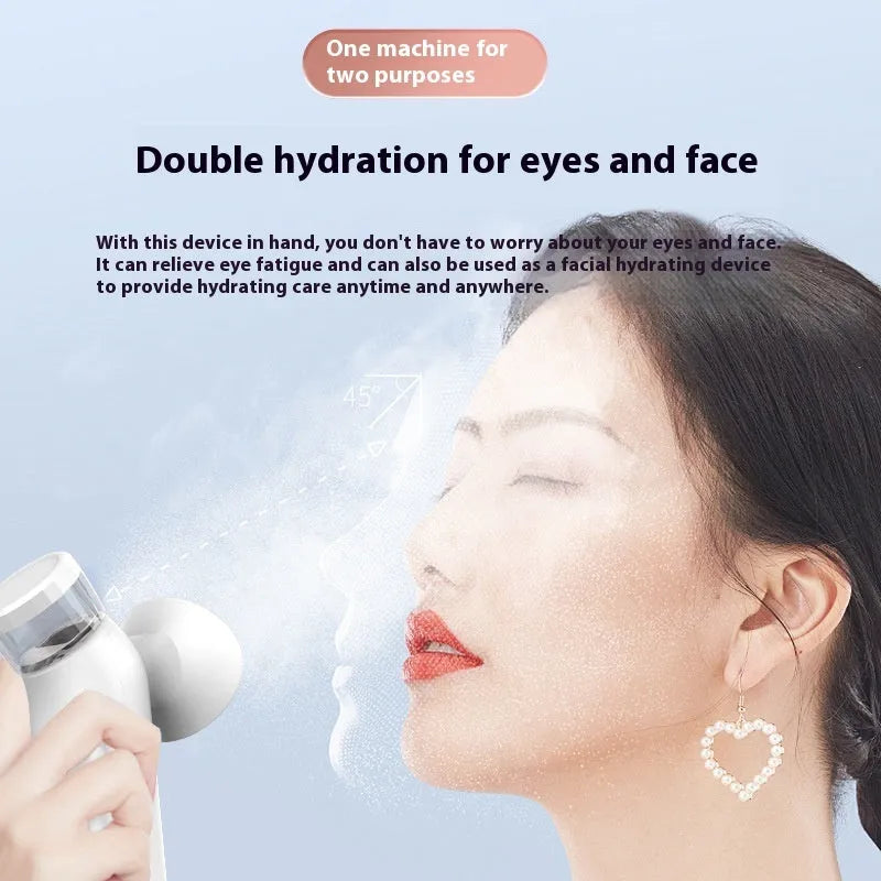White portable rechargeable eye compress device with warm therapy function