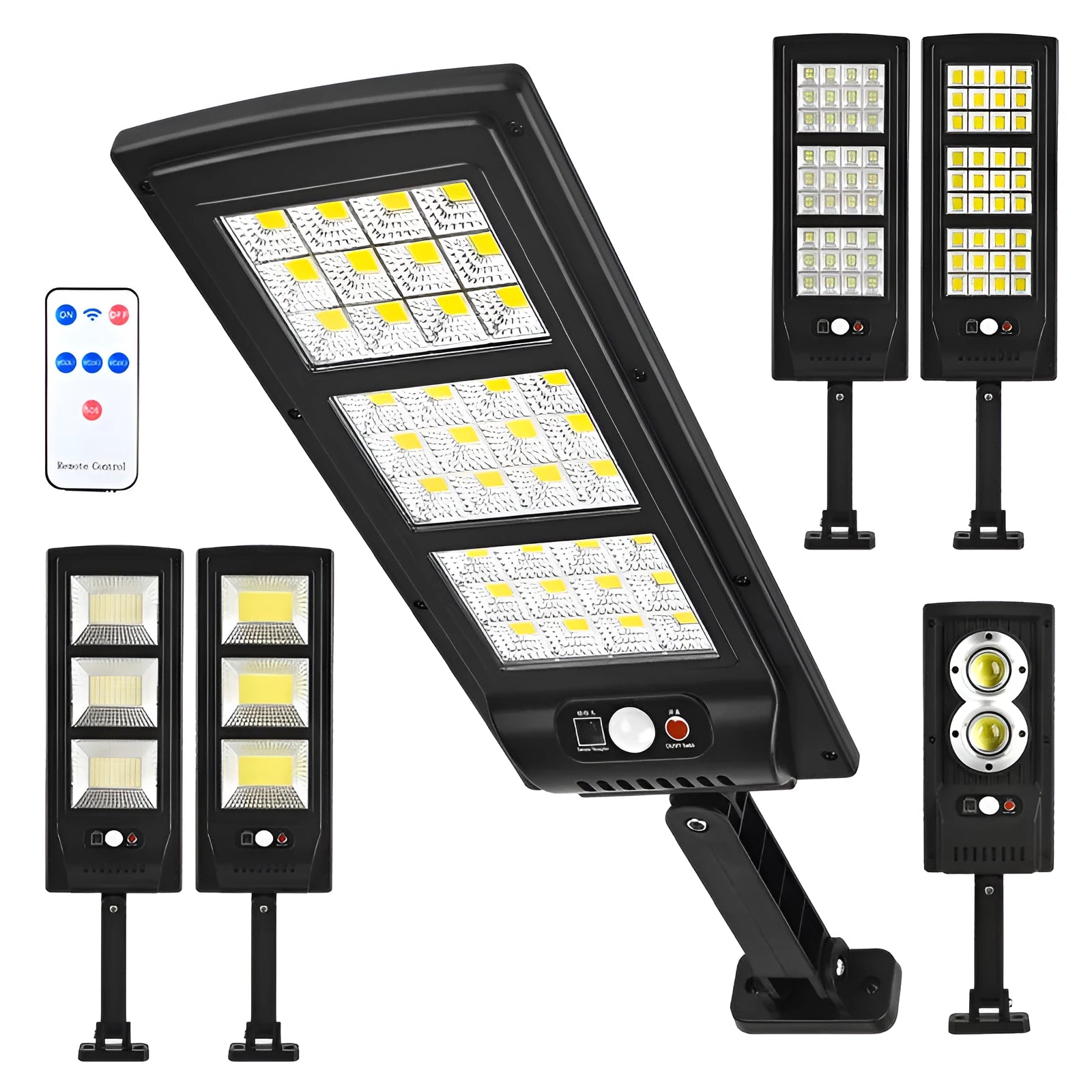 Plastic solar street light with remote control for outdoor wall mounting