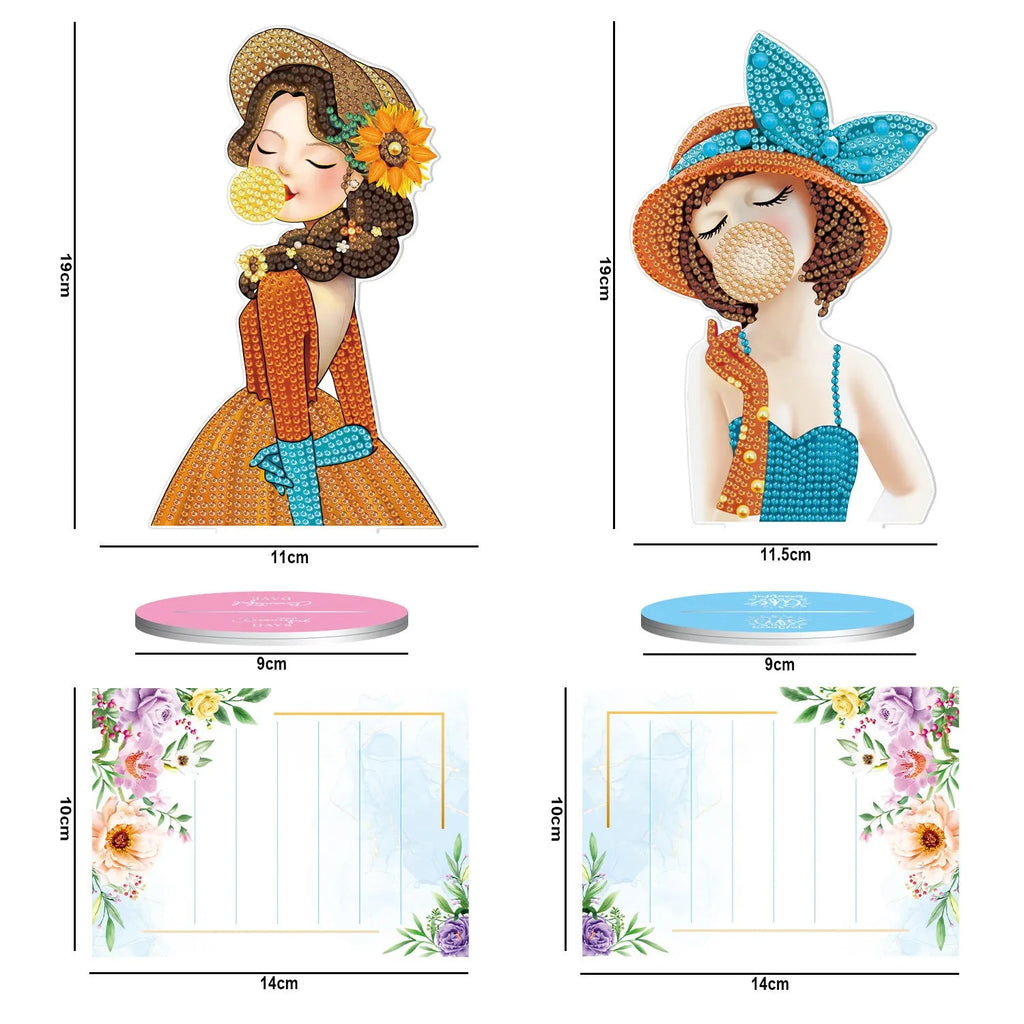 Diamond painting decorative note clip set with American style handmade craft design