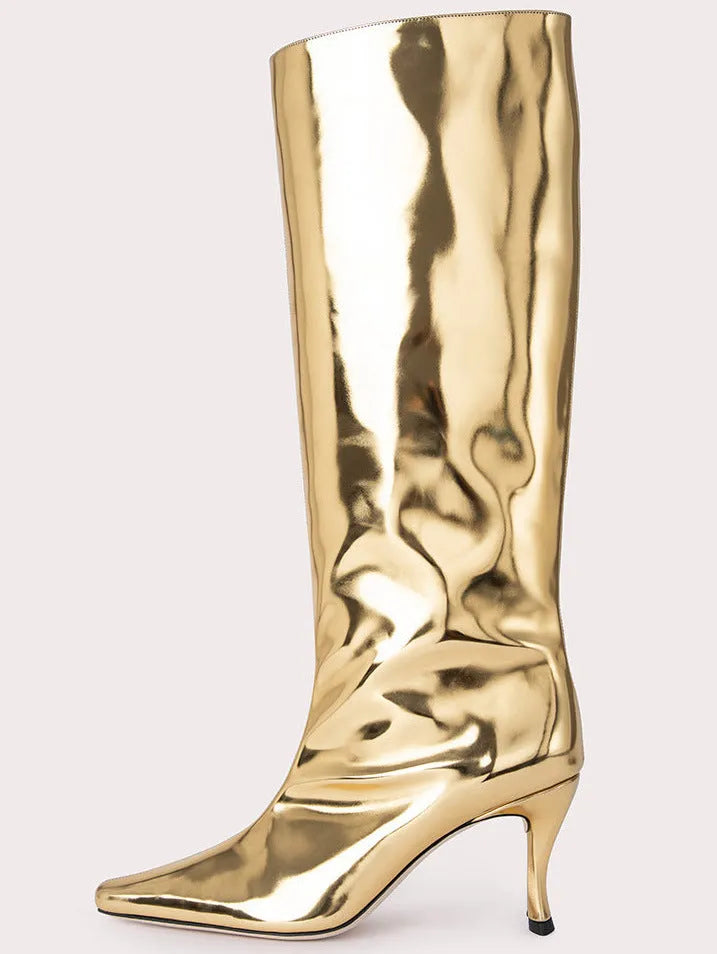 Women's square toe cowboy boot in microfiber, shown in one of eight available colours.
