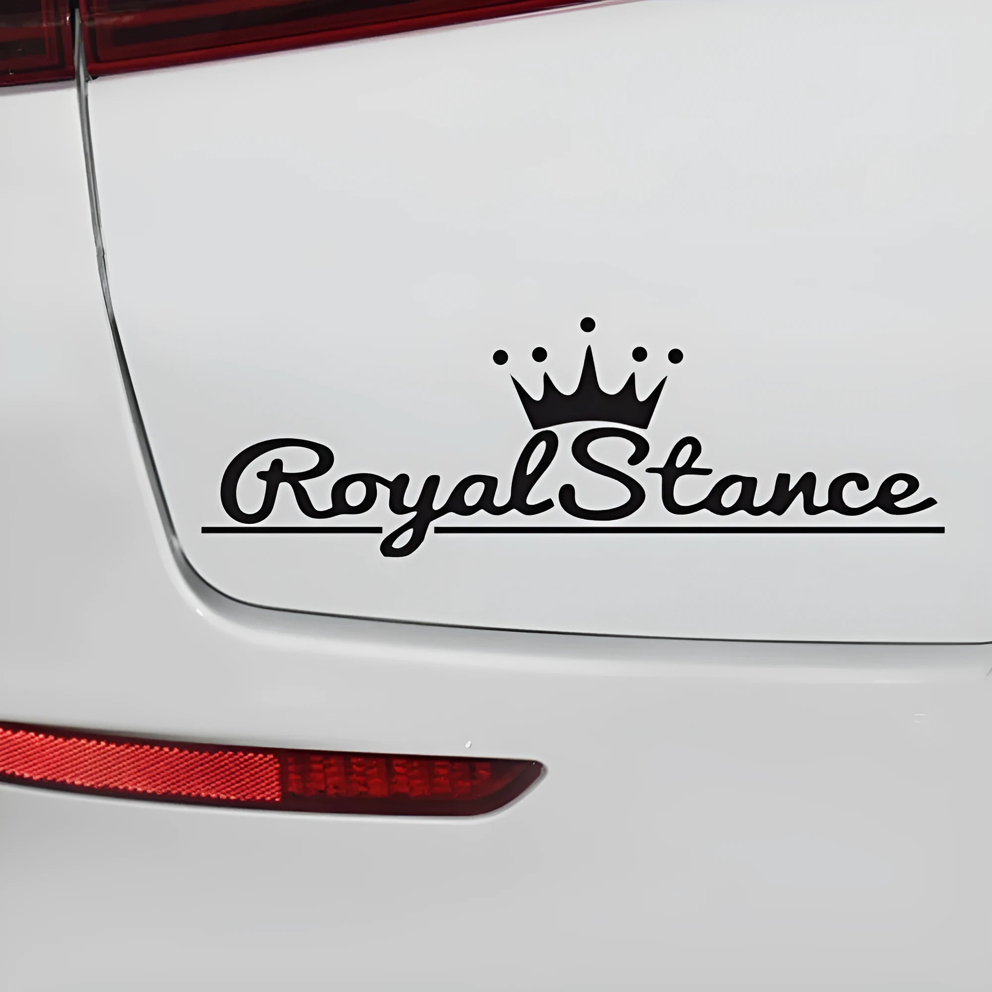 Reflective crown design car sticker made from colourful PET vinyl, 30cm long by 12cm wide.