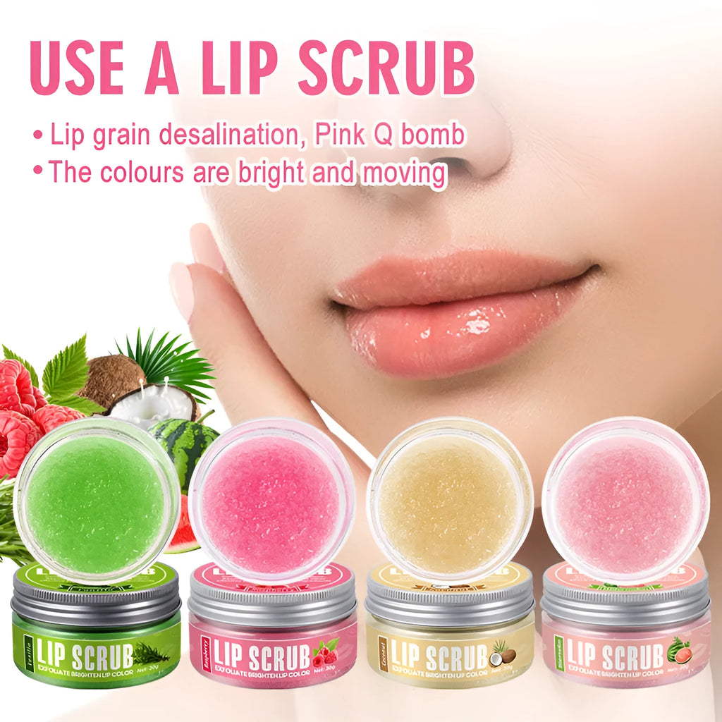 Amatoni fruit flavour lip scrub cream tube in 30g size with exfoliating and moisturising action.
