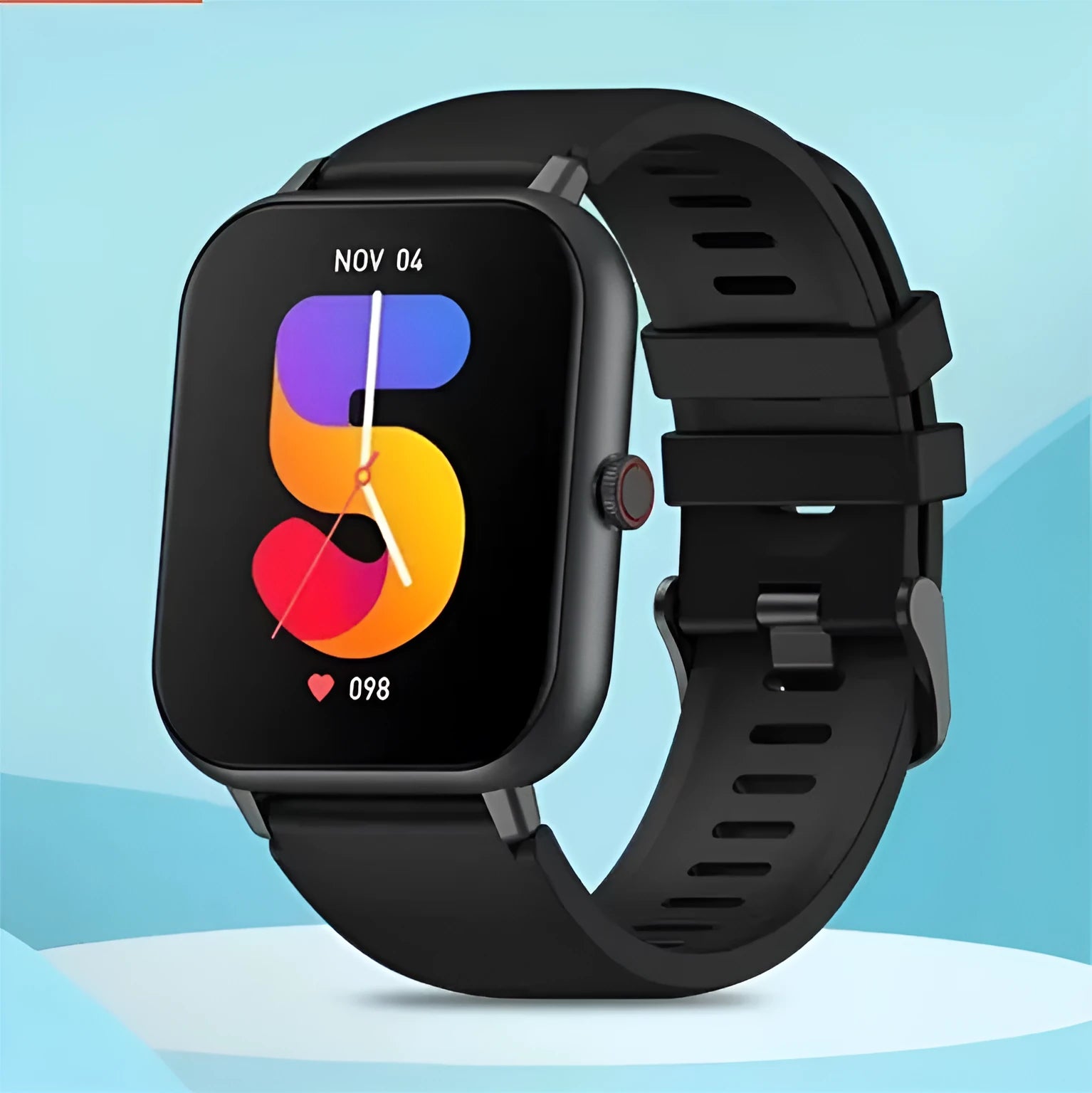 Bluetooth smart watch with heart rate monitoring and AI voice assistant in multiple colour options