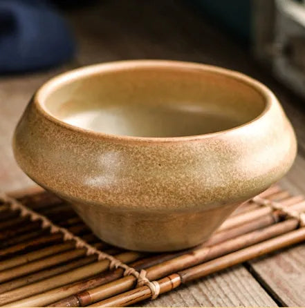 Japanese ceramic tall noodle bowl with traditional underglaze pattern, 15cm height